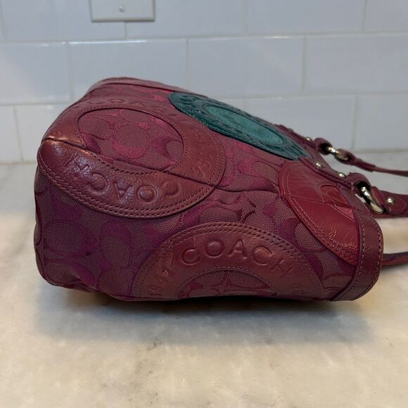 Coach Galaxy Mutlicolor Snap Head Patchwork Tote Shoulder Bag - Picture 6 of 16